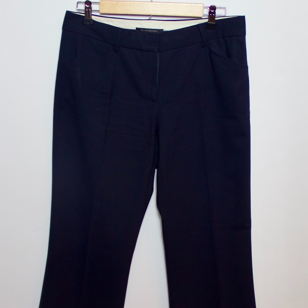 Elie Tahari Navy Blue Trousers